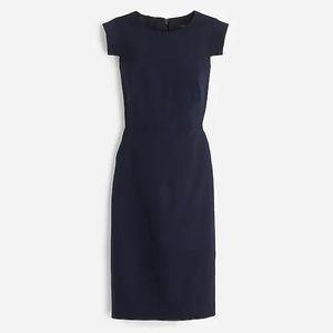 J Crew Resume Dress in Navy Blue Stretch Linen NWT (color out of stock!)